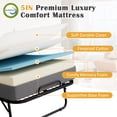thumbnail image 7 of BCBYou Folding Bed Frame with Mattress for Adults, Foldable Bed with 5-Inch Memory Foam Mattress and Storage Bag, All-Metal Rollaway Bed Space-Saving,75"x 31", 7 of 7