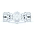 thumbnail image 2 of Sterling Silver Fancy Split Intersecting Infinity 1CT Simulated Round Brilliant Cut Diamond Promise Engagement Ring (4.5), 2 of 6