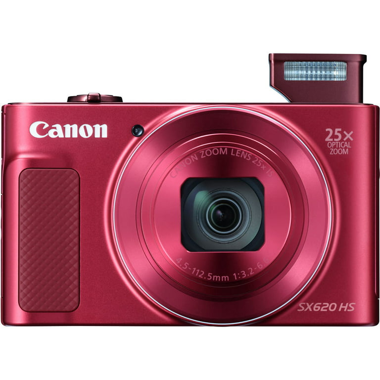 Canon PowerShot SX620 HS Digital Camera (Red) (1073C001) + 64GB