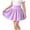 Gskirt44-Purple, variant on UAYOTSE Girls Skirts Elastic Flared Plain Tennis Skater Skirts with Built-in Shorts Kids Active Flowy Skorts,Sizes 15-16 Years