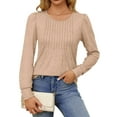 thumbnail image 4 of Fantaslook Pleated Blouses for Women Dressy Casual Long Sleeve Shirts Fall Tunic Tops, 4 of 8