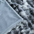 thumbnail image 4 of URBONUR Tie Dye Gray Faux Rabbit Fur Bubble Throw Blankets for Couch Chair Bed Luxury Plush Long Shaggy Fluffy Throws Cozy Warm Bed Throw Blanket for Winter 51×63 Inches, 4 of 7
