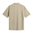 thumbnail image 3 of AZoiNM Men's Short Sleeve Shorts Suit Set Summer Two Button Notch Lapel Loose Fit, 3 of 8