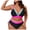 Black, variant on Summer Swimsuits 2 Piece,Womens Tankini Swimsuits V Neck Push Up Swim Top Color Block Tummy Control High Waisted Bathing Suits Swim Bottom,Black,XXL