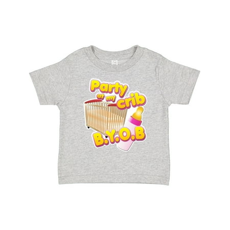 

Inktastic Party at My Crib (pink) Gift Toddler Boy or Toddler Girl T-Shirt