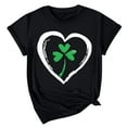 thumbnail image 5 of El Día de San Patricio Manga Corta Cuello Redondo Suéter Casual Top, Ligero 95% Poliéster 5% Blusa de Spandex para Vacaciones Y Uso Diario, Tops de Mujer Casual, 5 of 5