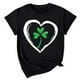 thumbnail image 5 of El Día de San Patricio Manga Corta Cuello Redondo Suéter Casual Top, Ligero 95% Poliéster 5% Blusa de Spandex para Vacaciones Y Uso Diario, Tops de Mujer Casual, 5 of 5