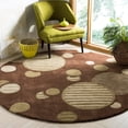 thumbnail image 5 of Safavieh  Handmade Modern Art Hanke Modern Polyester Rug Brown/Multi 9' x 12' 9' x 12' Indoor Living Room, Bedroom, Dining Room Rectangle, 5 of 5