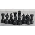 thumbnail image 3 of Radicaln Marble Chess Pieces Black & Green 3.5" King Figures Handmade 32 Chess Figures Family Games, 3 of 6