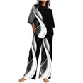thumbnail image 1 of Hauts à Manches Courtes pour Femmes Costume d'Été Mode Short Imprimé Pantalons Colorés Costume Décontracté Deux Pièces Hauts à Manches Courtes pour Femmes Hauts d'Été pour Femmes avec Manches, 1 of 7