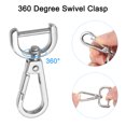 thumbnail image 4 of Uxcell 8Pcs Swivel Clasps, 0.6" Detachable Snap Hook with Screwdriver, Silver, 4 of 7