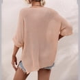 thumbnail image 6 of Summer Savings Clearance 2023! pbnbp Fall Sweaters for Women Fashion Loose Fit Knitted Long Sleeve Pullover Casual Solid V Neck Sweatshirts with Pockets, 6 of 8
