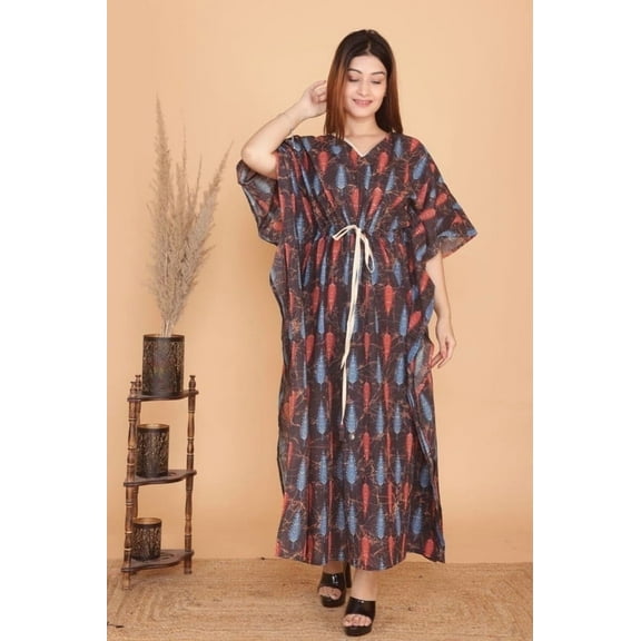 Indian Trendz Women's Oversized Long Sleeve V-Neck Evening Gown Dress