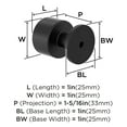 thumbnail image 5 of Amerock Balon 1 inch (25mm) Diameter Matte Black Cabinet Knob, 5 of 6
