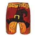thumbnail image 4 of Naloa Halloween Pumpkin Men's Beach Shorts, Surfing shorts, Swim trunks, Quick Dry Swim Trunks for Surfing Beach Fun - Small, 4 of 9