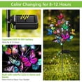 thumbnail image 2 of QiShi Solar Butterfly Lights, 2 pack Outdoor Solar Garden Stake Lights, Waterproof Decorative Solar Lights with 14 Butterflies for Pathway Lawn Decor (Colorful Light), 2 of 8