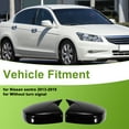 thumbnail image 2 of Reemplazo de tapa de espejo lateral izquierdo y derecho ABS de 1 par negro brillante para Nissan Sentra 2013-2019, 2 of 7