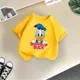 thumbnail image 4 of Marca Linda camiseta de algodón de verano para niños con el Pato Donald, linda y divertida camiseta de dibujos animados de Disney para niño y niña, ropa informal de moda para niños, 4 of 5