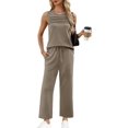 thumbnail image 1 of Trajes de dos piezas WIHOLL 2025 Fashion para mujer Coffee XL, 1 of 4