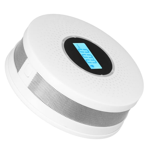 Smoke Detector, LCD Digital Carbon Monoxide Alarm Concentration Display Infrared Photoelectric Sensor 2 In 1 For Home Market School