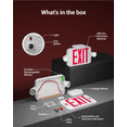 thumbnail image 6 of Sunco 6 Pack LED Exit Sign With Emergency Lights, Red, Two Mini Adjustable Lights, 94V-0 Fire Resistant, Backup Battery, 2.3W 6000K Daylight Deluxe, 200 Lumens 120-277V, Wall Or Ceiling Mount UL., 6 of 7
