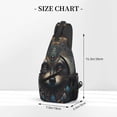 thumbnail image 2 of Lsque Tribal Style Raccoon Pattern Cross Chest Bag Diagonally – Premium Durable Front Chest Sling with Adjustable Padded Strap, High-Capacity Storage, 2 of 8