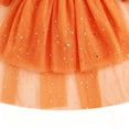thumbnail image 6 of Kogui Pumpkin Sundress With Glitter Witch Cape Toddler Girls Halloween Cosplay Party Outfit Set (Orange, 6 Years), 6 of 8
