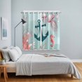 thumbnail image 5 of Curtains 63 Inch Length 2 Panels, Ocean Coastal Grommets Window Treatment Curtain, Nautical Anchor Jellyfish Coral Seahorse Thermal Curtains Drapes for Living Room/Bathroom, 5 of 9