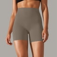 thumbnail image 3 of Women's Solid Color Yoga Shorts - Double Brushed, High Waist Compression, Three-Quarter Length, Nylon Spandex, XS-XL Sizes, Workout/Pilates, 3 of 6