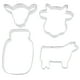 thumbnail image 4 of 4 unids forma de vaca moldes de galletas de acero inoxidable galleta galleta galleta cortadores de bricolaje moldes para hornear, 4 of 5