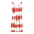 thumbnail image 5 of weeloloe Womens Dresses 2024 Spring Summer!Clearance Dresses for Women Boho Sleeveless Round Neck Loose Flowy Floral Printed Colorful Holiday Sundress Daily Mini Dress Red L, 5 of 5