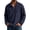 Navy, variant on JTSRKL Quarter Zip Washed Sweaters for Men Solid Stand Collar Quarter Zip Long Sleeve Retro Casual Sweatshirts Daily Soft Regular Fit Tops