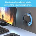 thumbnail image 1 of TotalMount Gaming Aurices Hanger: incluye tiras adhesivas extraíbles para el montaje fácil, sin daños sin daños, escritorio o PC (gancho de auriculares negros con cuna de silicona premium-un paquete), 1 of 2