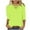 Green, variant on tklpehg Fall Shirts for Women 2025 V-Neck Mid-length Tops Leisure 3/4 Sleeve Tops Going Out Tops Fall Clothes Comfortable Solid Color Womens Clothes Blouses Pullover Green L