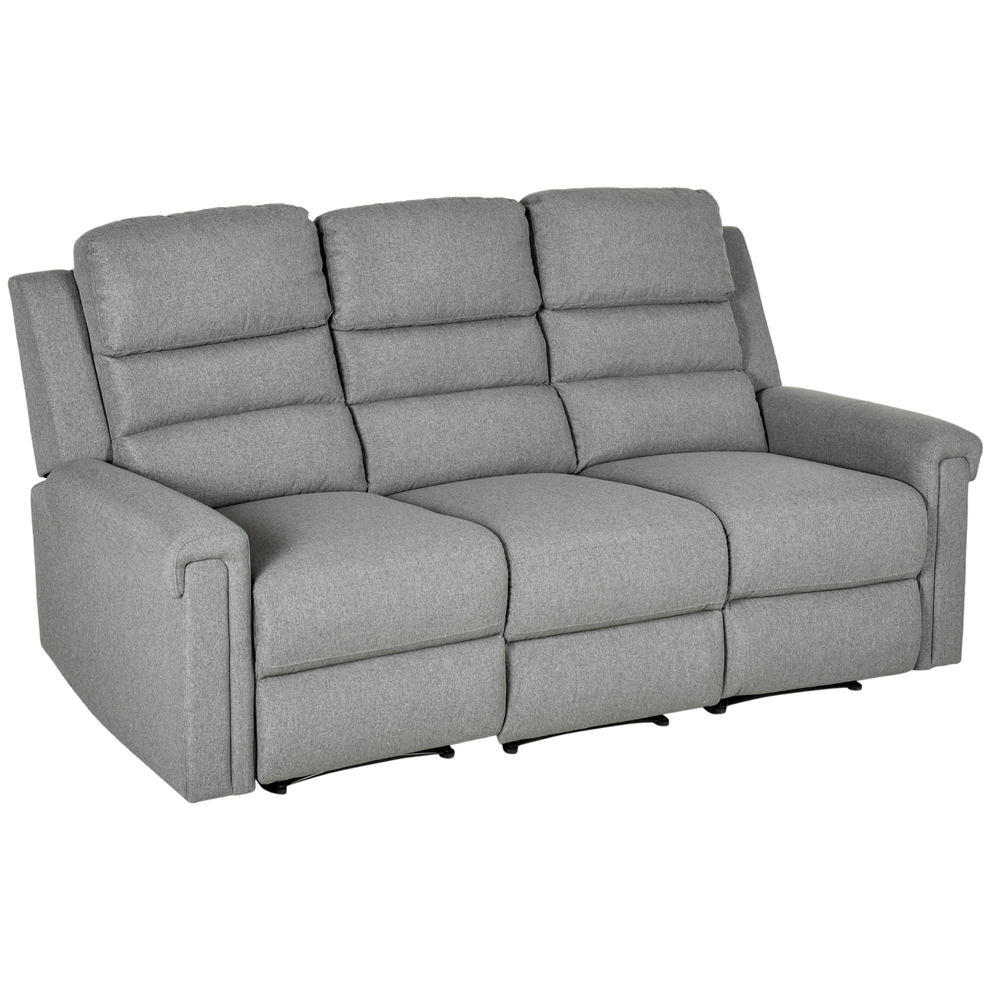 Recliner Sofa Couch with Footrests, 3 Seater Sofa Modern Couch
