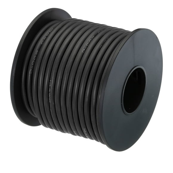 Unique Bargains 14 Gauge Silicone Wire 14AWG Electrical Wire Stranded Tinned Copper High Temp Hookup Spool 39.4ft Black