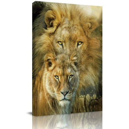 Cool 3D Lion Animal Printing Bathroom Wall Art,Abstract Pictures Wall Decor  Wooden Canvas Art Work for Living Room,Bedroom Decorative Painting, 8x12in  | Walmart Canada