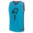 thumbnail image 2 of Men's Fanatics Devin Booker Teal Phoenix Suns Fastbreak Jersey - City Edition, 2 of 3