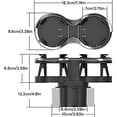 thumbnail image 2 of Portavasos multifuncional 2 en 1 para coche, adaptador de extensión para portavasos de coche, portavasos de doble orificio con base ajustable W120011, 2 of 5