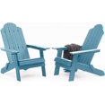 thumbnail image 1 of WINSOON Pliant Adirondack Chaises Patio Extérieur Ensemble de 2, Finition Bleue, 1 of 5