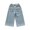 Blue, variant on Generic Bow Print Jeans Toddler Girls Multipocket Denim Trousers Straight Leg Jeans/Preppy Cute Baggy Elastic Waist Pants