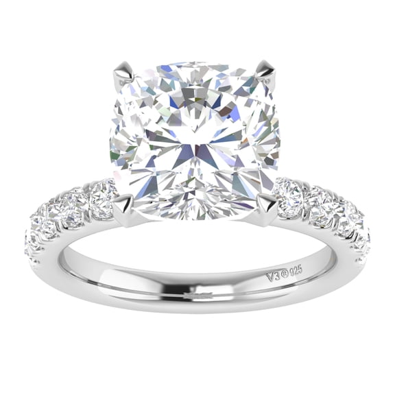 Sterling Silver with Natural White Topaz Solitaire Ring