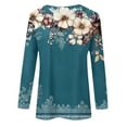 thumbnail image 4 of Womens Printed Scrub Tops Homewear Modern Monday Of Cyber Shirts Ladie'S Short Sleeve, 4 of 5