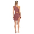 thumbnail image 2 of CHICTRY Women's Lyrical Dance Outfits Two Piece Sparkly Rhinestone Modern Contemporary Dancewear Dusty Pink L, 2 of 7