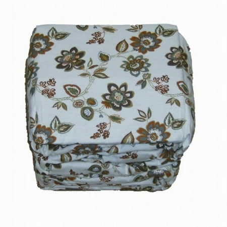 Pretty Flower Bed - Home Flannel Sheet Set Rust & Brown Flower Full Bed Size Sheets Floral Bedding