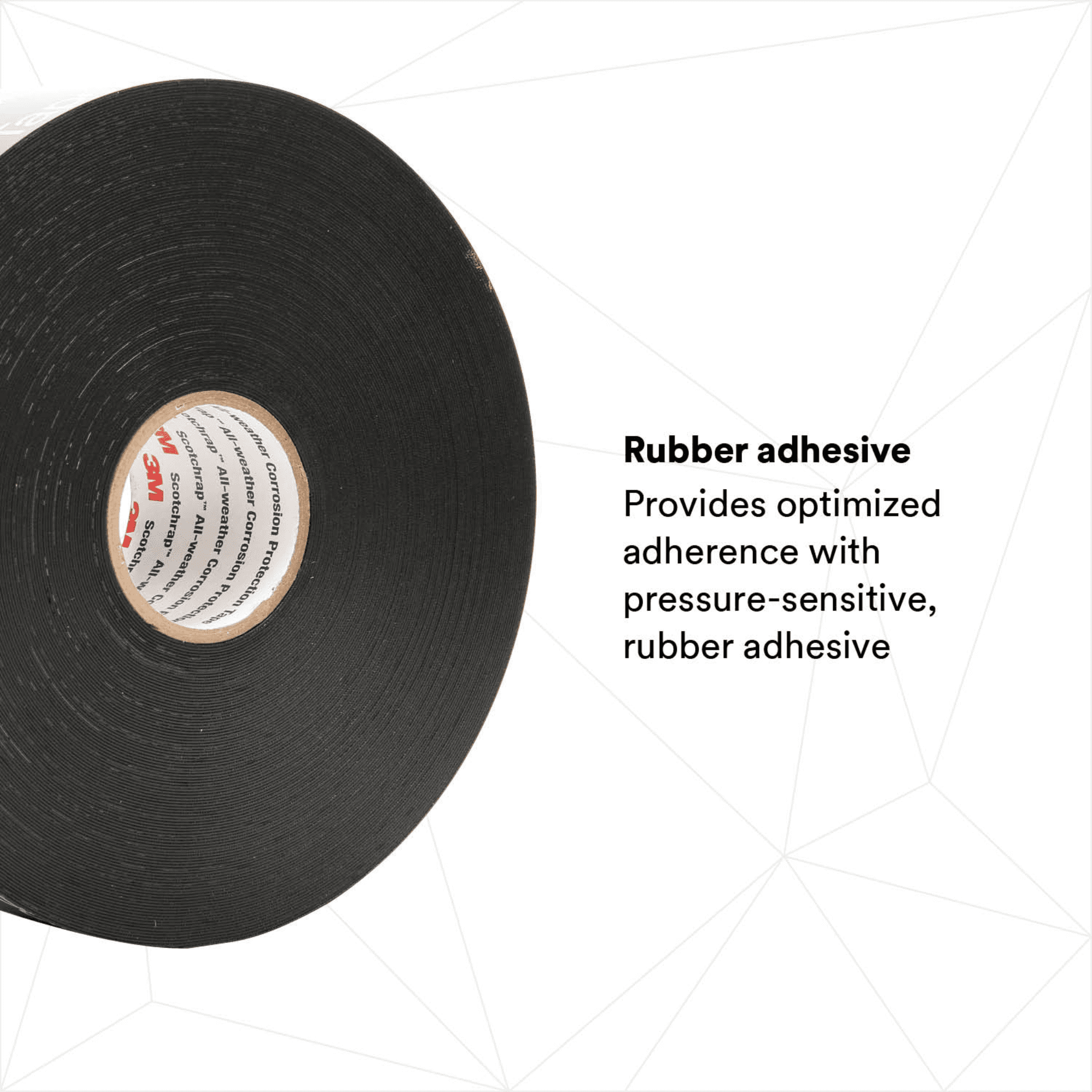 3M Scotchrap 51 Printed Vinyl Corrosion Protection Tape 20 mil: 1 in. x 100 ft. (Black / With Printing) 51P-1X100FT