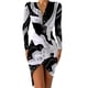 thumbnail image 2 of Women Tunic Bodycon Dress Ladies Holiday Evening Party V-Neck Leopard Dress, 2 of 8