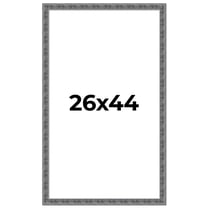 26x44 Frame Silver Black Rustic Sonoma Solid Wood Picture Frame | 1.5 Inch Moulding Width |