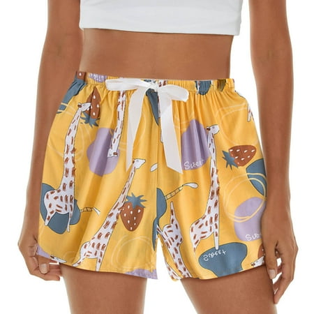 

Leather Pants Wide Leg Casual Pants for Women Womens Pajama Shorts Shorts Lightweight Printed Bow Elastic Waist Pj Bottoms Womens Drawstring Waist