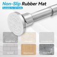 thumbnail image 4 of czcpp-Shower Curtain Rod Adjustable 31-88 Inch, 1 Inch Diameter Spring Tension Curtain Rod Never Rust Non-Slip No Drilling, Stainless Steel Telescoping Rods for Closet, Bathroom, Windows (Silver), 4 of 4